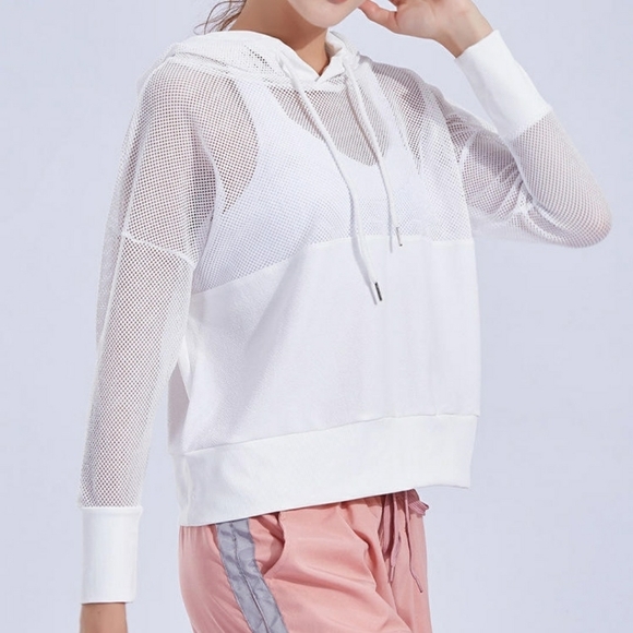🆕 White Mesh Hoodie - Picture 3 of 8